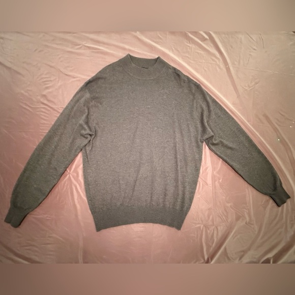 Tulliano Men’s Gray Silk/Cotton Crewneck Knit Golf Sweater Size Large MSRP $195 - Picture 2 of 7